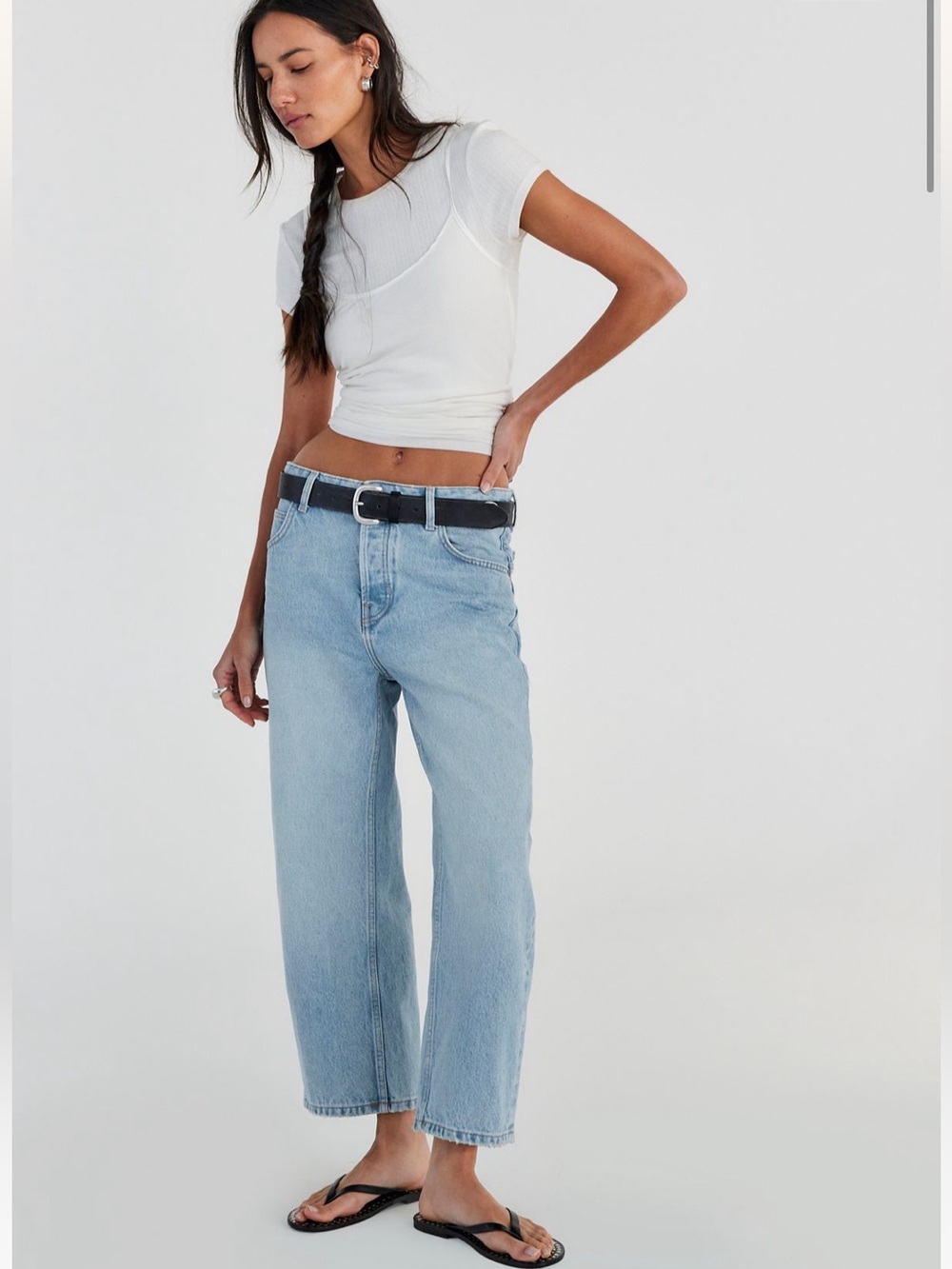 Free People We The Free Deep Trance Dropped Boyfriend Jeans- Sweet Dreams 25L